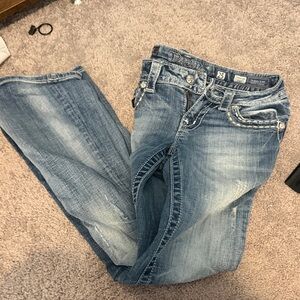 Miss Me Women's Light Blue Distressed Bootcut Jeans